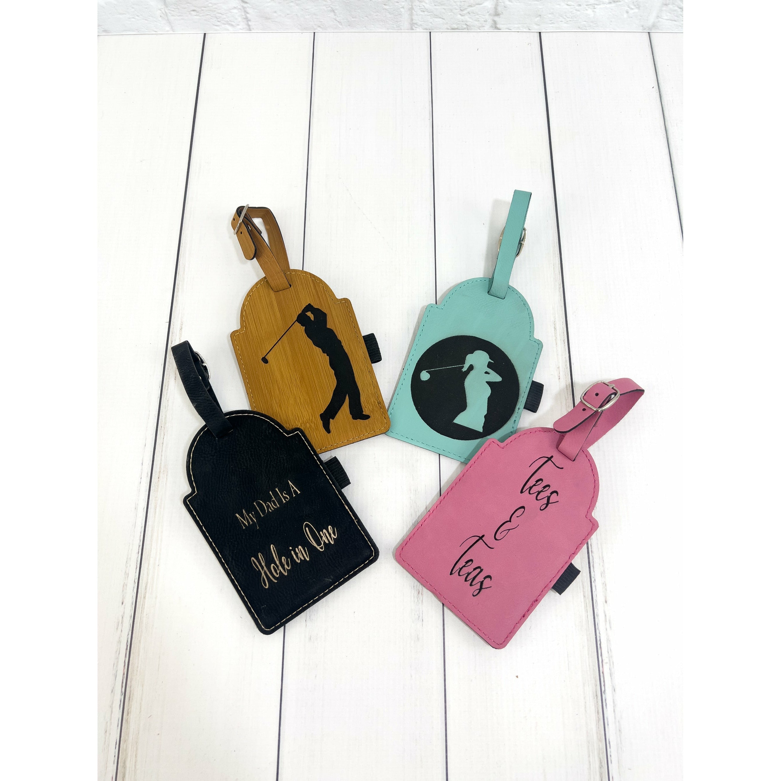 Golf Gifts | Personalized Golf Bag Tags - Black