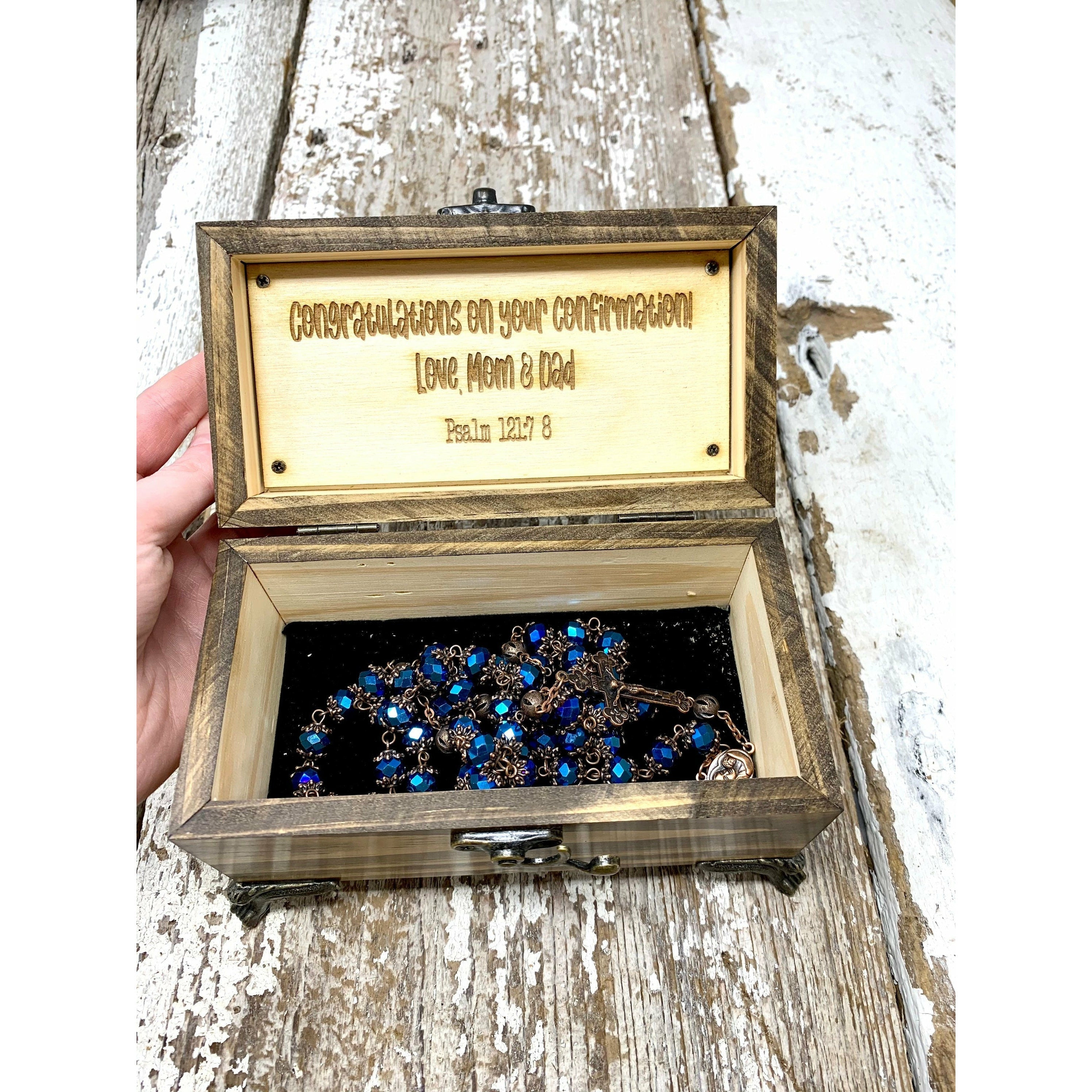 Personalized Handmade Rosary Box