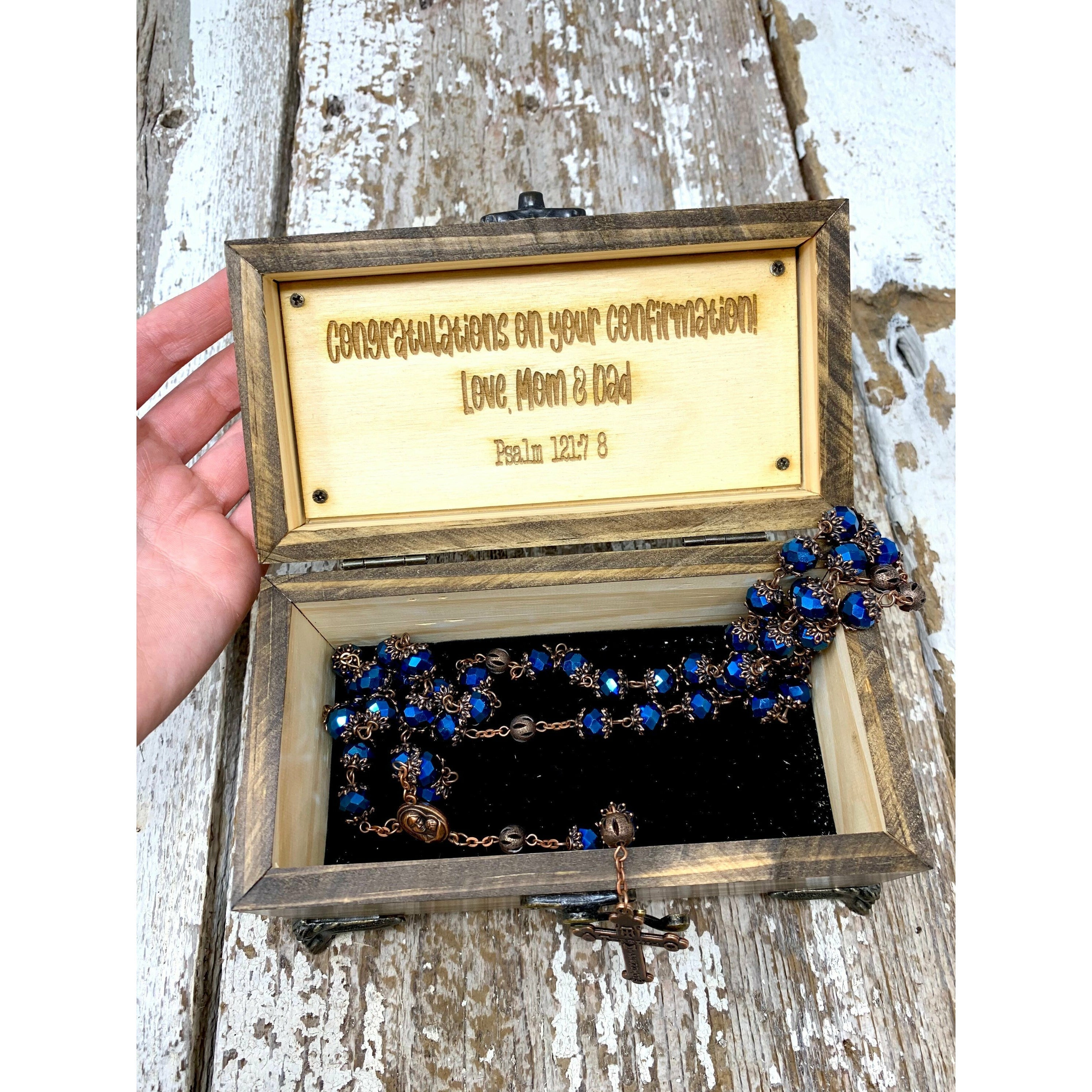Personalized Handmade Rosary Box
