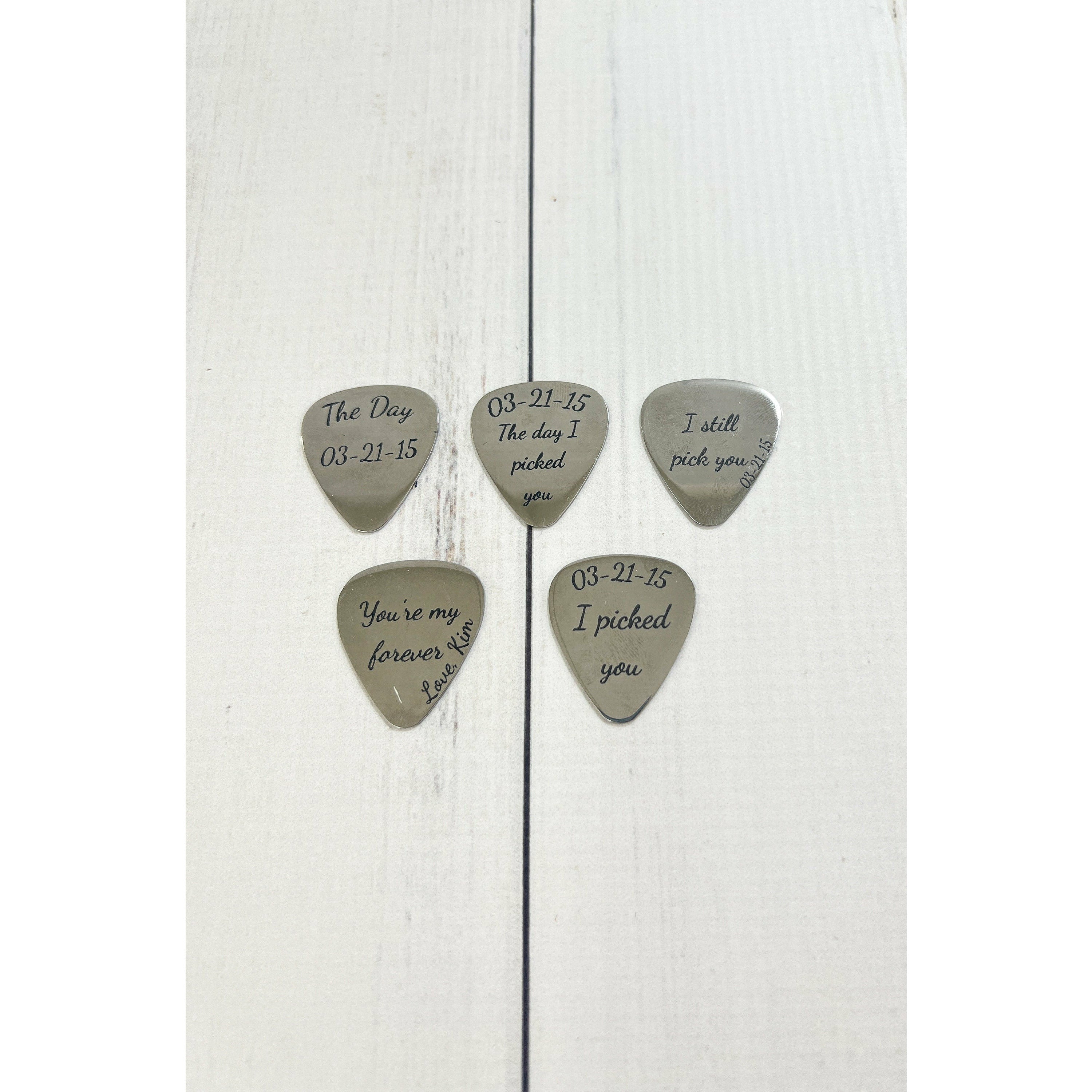 Personalized Metal Guitar Pick With Guitar Pick Holder