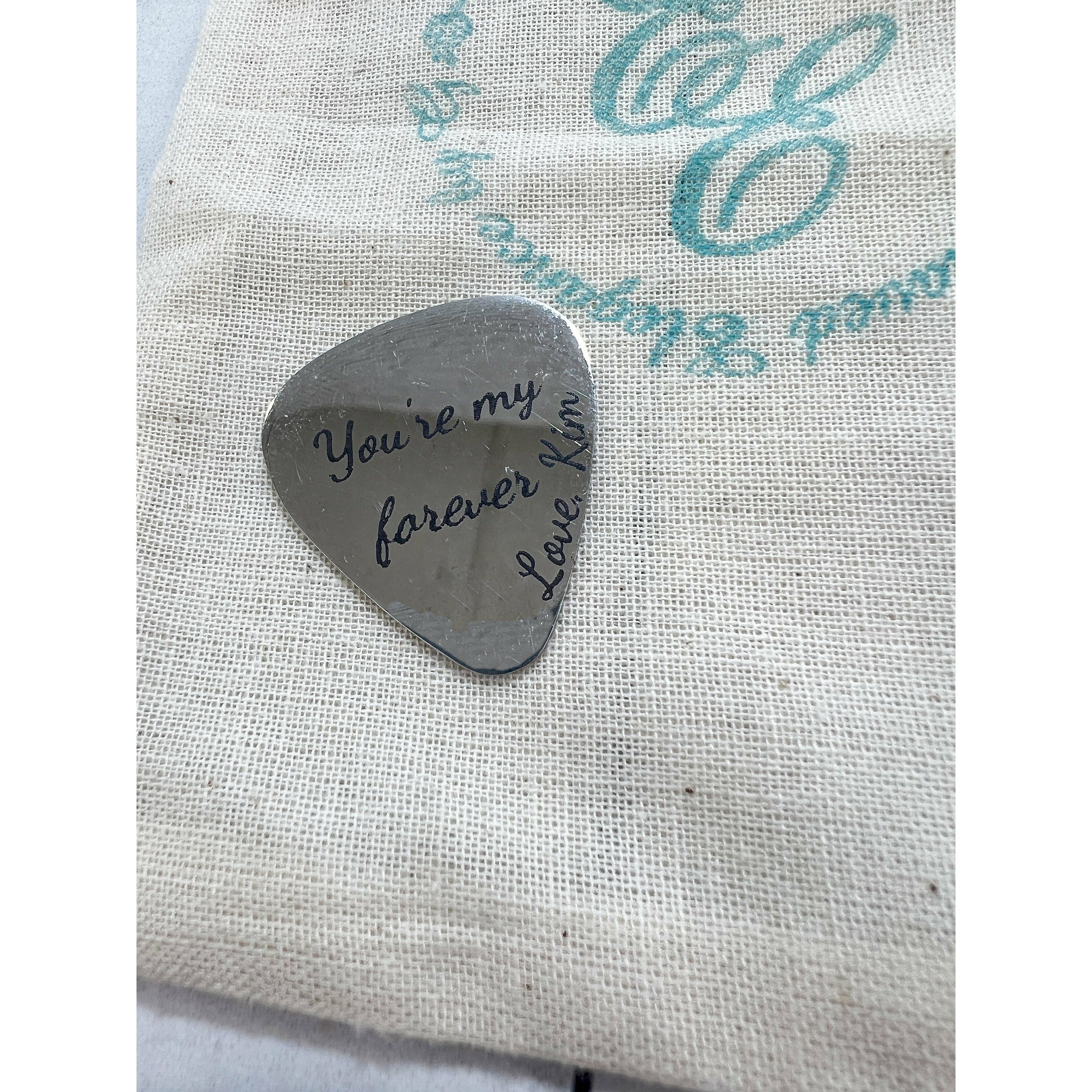 Personalized Metal Guitar Pick With Guitar Pick Holder