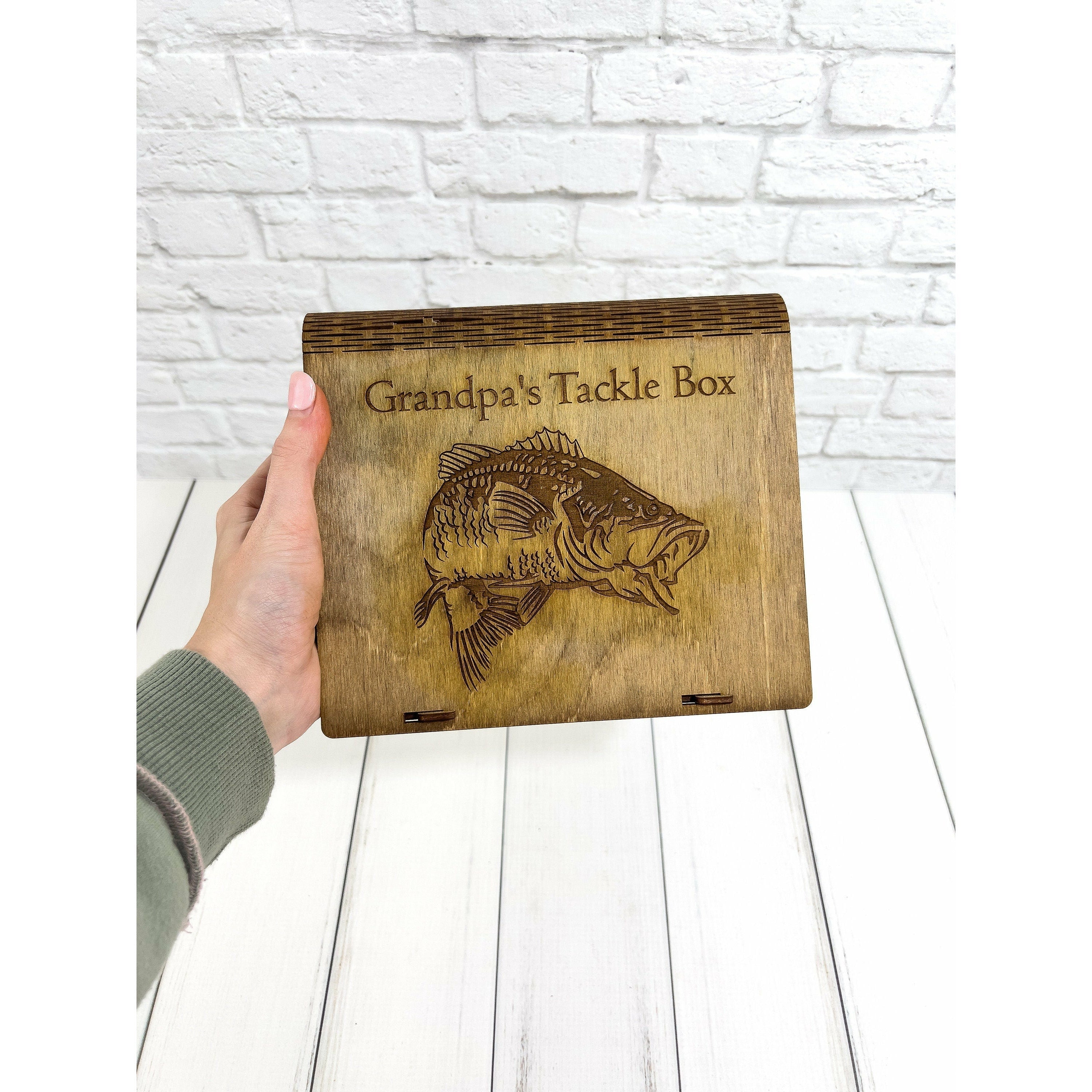 Personalized Bass Lure Tackle Box - Text Only / No Fish