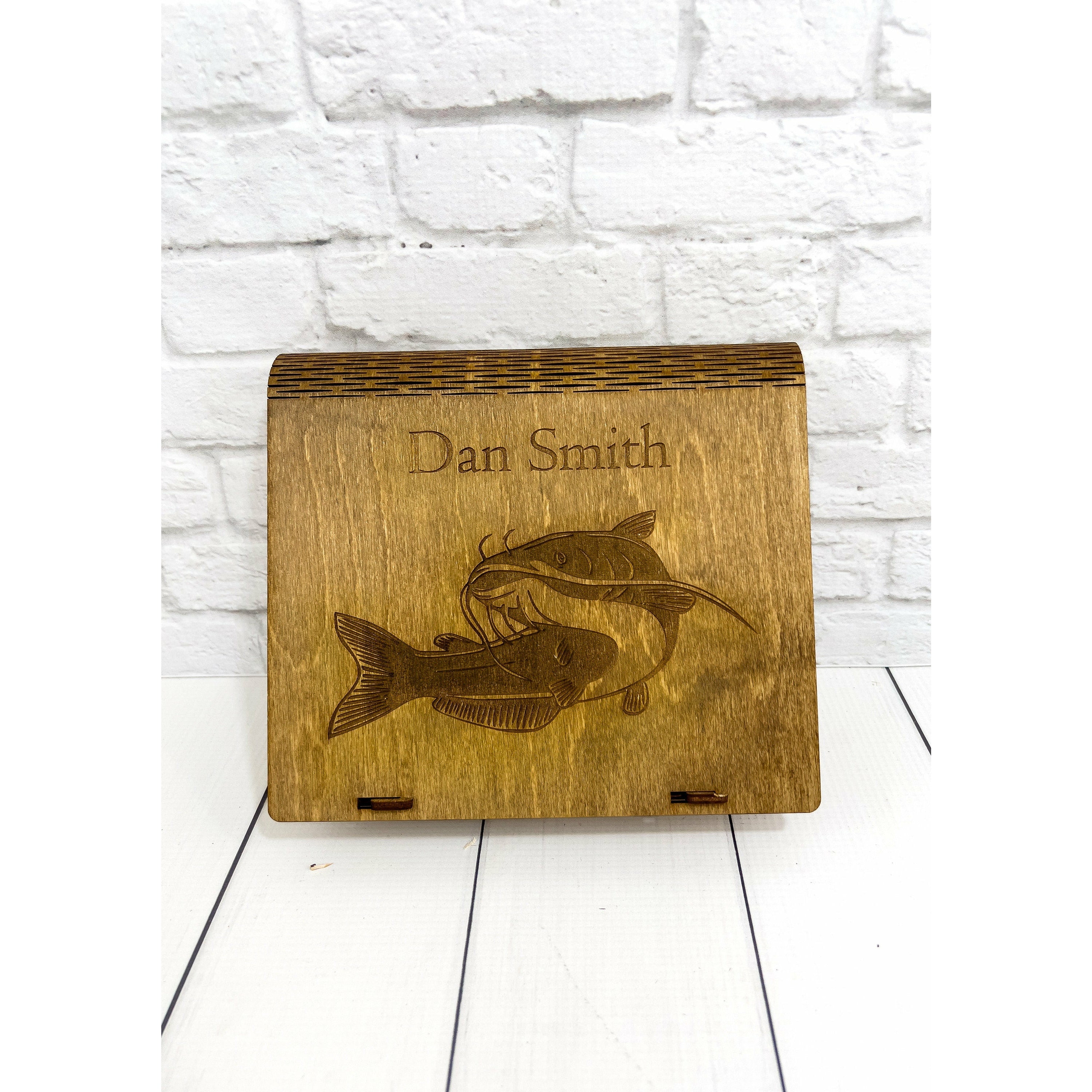 Personalized Catfish Tackle Box – Engraved Elegance