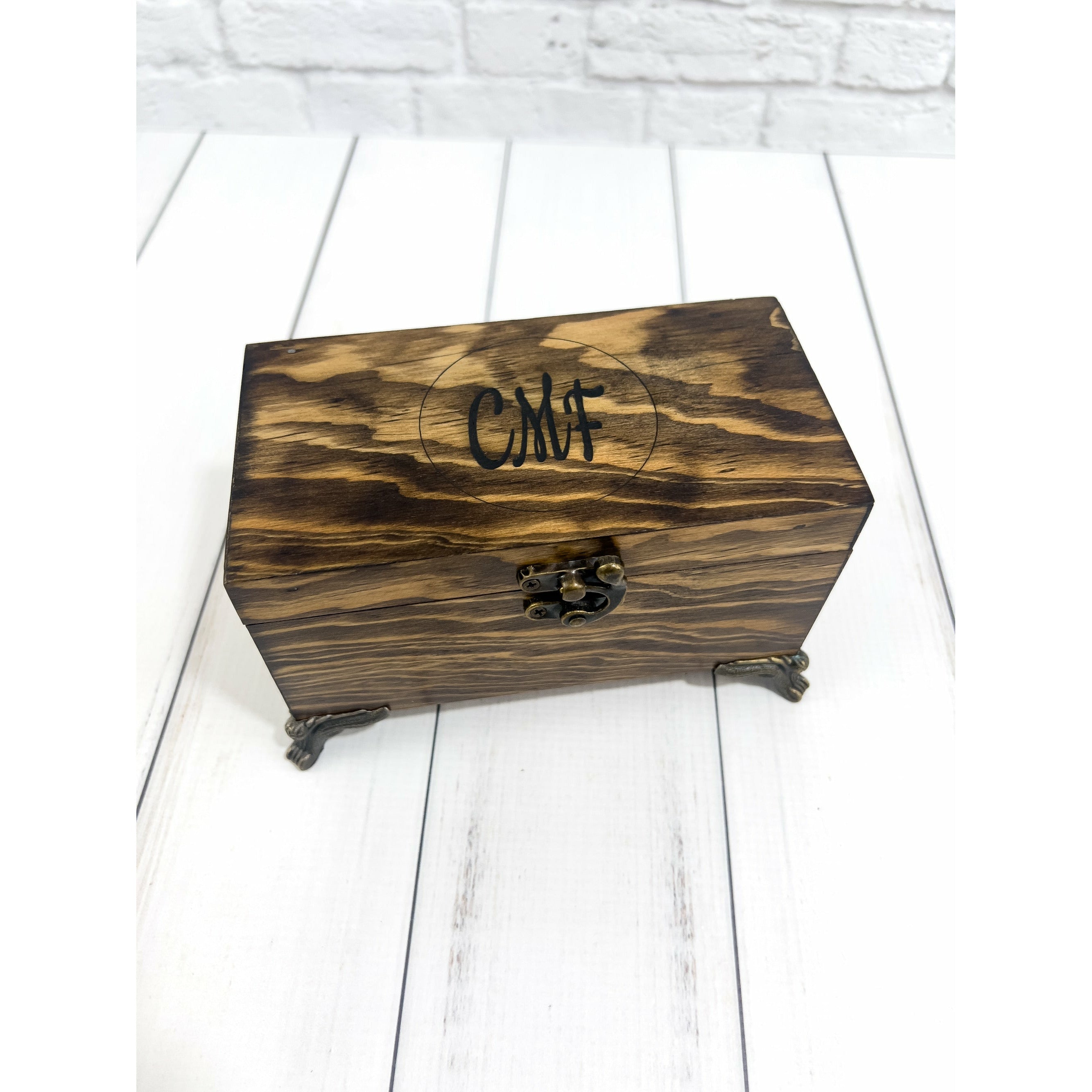 Handmade Reclaimed Wood Jewelry Box – Engraved Elegance